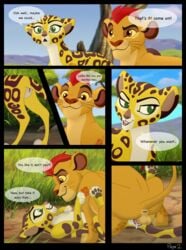 anthro comic dialogue disney female fuli furry invalid_tag kaion kion male penetration straight the_lion_guard the_lion_king vaginal_penetration