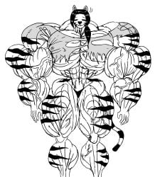 abs e19700 female hair muscular muscular_arms muscular_female muscular_legs muscular_thighs tail