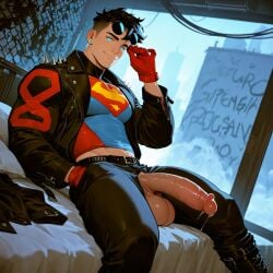 1boy ai_generated conner_kent dc dc_comics dcamu dcau gay gay_sex kon-el male solo superboy superboy_(conner_kent) superboy_(dcamu) superboy_(young_justice) superman_(series) tagme twink young_justice
