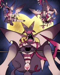 2025 2_heads 4:5 4chan_anon absurd_res aliasing anthro arms_bent biped blush blush_lines bodily_fluids claws digital_media_(artwork) dragoon_(kingdom_hearts) drooling emblem eyeless featureless_chest feet female female_anthro forked_tongue genital_fluids genitals grey_body heart_background heart_symbol hi_res holding_melee_weapon holding_object holding_polearm holding_spear holding_weapon horn kingdom_hearts legs_above_head long_neck melee_weapon multi_head multicolored_body multicolored_tongue multiple_images nobody_(emblem) nobody_(kingdom_hearts) open_mouth polearm presenting presenting_vulva pussy saliva shaded simple_background sitting solo spear spikes spikes_(anatomy) spread_legs spreading square_enix straps toe_claws tongue tongue_out two_tone_body two_tone_tongue unknown_artist upside-down vaginal_fluids vulva wariza weapon white_body