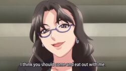 10s 1boy 2013 animated blush bouncing_breasts breasts censored cheating_(relationship) closed_eyes covered_erect_nipples earrings fellatio female fumika_misaki glasses indoors interior jewelry large_breasts male mature_female miboujin_nikki mosaic_censoring narazaki_akito nipples office_lady older_female_and_younger_male oral penis semi-rimless_eyewear sound straight tagme under-rim_eyewear video