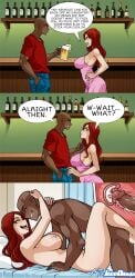 ahe_gao ai_generated ai_jago_dibuja angry annoyed arms_around_partner bald bar bedroom bedroom_sex beer blue_jeans breasts brown_eyes cervix cervix_kiss comic comic_strip concerned cum cum_in_pussy cum_in_uterus cum_inside cum_leaking_out_of_pussy dark-skinned_male fake_watermark female gilf green_eyes interracial large_breasts legs_around_partner living_with_hipstergirl_and_gamergirl male milf missionary_position nude_female nude_male open_mouth parody_comic pussy red_hair seductive_smile sex solenne_(living_with_hipstergirl_and_gamergirl) speech_bubble sundress t-shirt tongue_out vaginal_penetration vaginal_sex womb x-ray