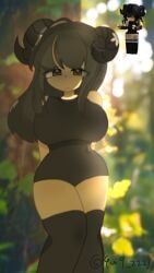 1girls artist_name black_hair breasts female female_only horns leotard light_skin long_hair medium_breasts qwq_zzzj reference_image roblox roblox_avatar robloxian self_upload standing tagme thighhighs thighs watermark