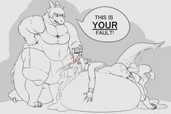 1boy 1futa ahe_gao anthro big_belly chubby cum cum_inflation excessive_cum face fat futa_on_male futa_with_male futanari gain gfm inflation kangaroo shark strikeanywhere tail weight