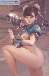 chun-li (cosplay) from overwatch by eggsnsfw
