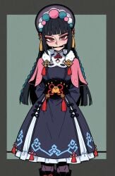 ai_generated bondage female gag gagged genshin_impact yun_jin_(genshin_impact)