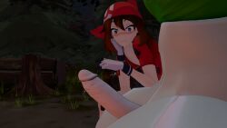 3d blush cock_shock forest futanari gardevoir intersex may_(pokemon) penis pokemon pokemon_(species) sfm