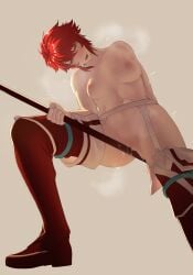 1girls ass ass_visible_through_thighs blush boots boots_only breasts butt_fang dripping dripping_pussy female female_focus female_only fire_emblem fire_emblem_fates garter_belt garter_straps hairless_pussy hinoka_(fire_emblem) leg_lift leg_up legs_apart legs_spread light-skinned_female light_skin masturbation medium_breasts nintendo nude nude_female pole pomelomelon pussy pussy_juice pussy_juice_drip pussy_lips red_hair rubbing_pussy short_hair solo solo_female solo_focus spear spread_legs thigh_highs thighhigh_boots thighhighs thighhighs_only thighs vagina vaginal_fluids vaginal_masturbation vaginal_penetration