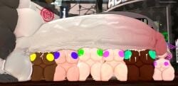 1boy 6girls asking_a_question balls belly big_balls big_belly big_breasts big_man_(splatoon) big_penis breasts callie_(splatoon) cousins cum cum_on_breasts dark-skinned_female dark-skinnedsub dark_skin deep_cut_(splatoon) faceless_female faceless_male female frye_(splatoon) frye_onaga genitals green_nipples huge_breasts hyper_balls hyper_penis leviantan581re male manta_ray marie_(splatoon) marina_(splatoon) marina_ida nintendo now_or_never_seven nude off_the_hook_(splatoon) pearl_(splatoon) pearl_houzuki penis pink_nipples shiver_(splatoon) shiver_hohojiro splatoon splatoon_(series) splatoon_2 splatoon_3 squid_sisters tentacle_hair testicles text thick_thighs yellow_nipples