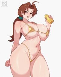 delia ketchum from nintendo by zerockart