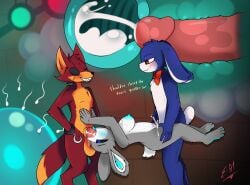 animal_genitalia animal_penis animatronic anthro areola balls black_nose blue_eyes blush bodily_fluids bonnie_(fnaf) bow_tie breasts canid canine canine_genitalia canine_penis canis clothing cum cum_in_uterus cum_in_vagina cum_inside digital_media_(artwork) drace_the_rabbit duo e-01 erection eye_patch eyewear fellatio female female_penetrated five_nights_at_freddy's fox foxy_(fnaf) fur genital_fluids genitals grey_body grey_fur group group_sex hair hi_res impregnation internal knot lagomorph leporid machine male male/female male_penetrating male_penetrating_female mammal multicolored_body nipples nude oral oral_penetration ovum penetration penile penile_penetration penis pubic_tattoo pussy rabbit red_body robot scottgames sex simple_background smile sperm_cell spitroast tail teeth threesome tongue trio uterus vaginal_penetration vulva white_body white_fur x-ray_view