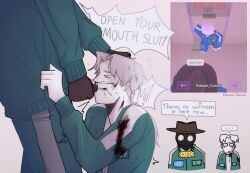 2boys artist_name artist_self-insert blood clothed edwan_conan english_text gay ink_game male male_only non-con original_character penis penis_out reference_image roblox roblox_avatar roblox_game robloxian sexual_abuse speech_bubble spoken_ellipsis squid_game tagme text