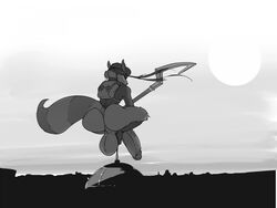 anthro ass balls city dark hyper male male_only monochrome moon night ninja penis pose raccoon ratchetsly skyline sly_cooper sly_cooper_(series) smooth_fur strikeanywhere thief