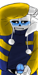 1boy 2017 2d artist_request black_sclera black_sweater blue_blush blue_hoodie blue_penis fangs humanoid jacking_off male male_only masturbating masturbation outertale outertale_sans sans sans_au skeleton solo sweating tagme tagme_(artist) undertale_(series) undertale_au undertale_fanfiction up_close white_eyes yellow_hoodie