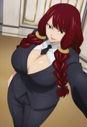 1girl 1girls ai_generated anime breasts curvy curvy_female curvy_figure eyes fairy_tail female female_only fit hair irene_belserion nsfw stickyai tits voluptuous