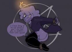 antagonist before_sex cocky dandy's_world nervous on_floor pokerjokerful summoning_circle sweating tied_up toon_(dandy's_world)