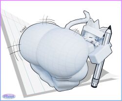 3d ass ass_focus bent_over big_butt big_thighs bottom_heavy cat_ears cat_tail femboy huge_ass huge_thighs male motion_lines oc paper roblox robloxian rusoph source_request thick_thighs thighs