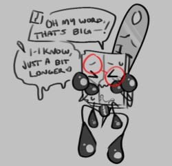 1futa 1girls animate_inanimate battle_for_dream_island book_(bfdi) futa_on_female futanari glasses monochrome needle_(bfdi) object_shows vaginal_penetration wet_pussy yuri