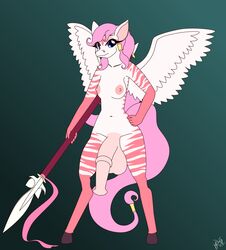 2017 animal_genitalia animal_penis balls big_balls big_penis dickgirl elae_meltaea equine equine_penis erection fibs hair hooves horse horsecock huge_balls huge_cock intersex invalid_tag mammal melee_weapon nude pegasus penis pink_hair polearm silana_celancel spear vector weapon wings zebra