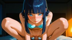 1girls 2d ai_generated areolae armpit bare_arms bare_legs bare_shoulders belly black_hair blunt_bangs boruto chest completely_naked completely_nude completely_nude_female cowgirl_position curvy curvy_figure cute cute_face dark_hair detailed eyelashes eyeshadow female female_only fit fit_female focus hair high_quality himawari hime_cut leaning_forward legs light-skinned_female light_skin lips lipstick long_hair looking_at_viewer makeup mascara naked naruto naruto_(series) nero100 nipples nude nude_female pale-skinned_female pale_skin perky_breasts posing pov pov_eye_contact purple_hair rough_sex seductive seductive_look sex sexy_pose skinny skinny_female small_breasts spread_legs squatting squatting_cowgirl_position straight_hair tagme teen teen_girl teenage teenage_female teenage_girl thighs thin_waist uzumaki_himawari vagina vaginal_insertion vaginal_penetration vaginal_sex