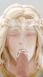 2boys 3d 3d_(artwork) blender blender_(software) blender_cycles blonde_hair blowjob clothed cum cum_in_mouth cumshot desess3intes elden_ring fellatio femboy long_hair miquella miquella_the_kind penis pov shadow_of_the_erdtree tagme twink yaoi yellow_eyes