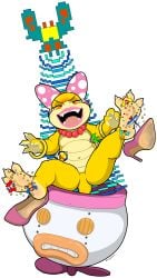 1girl barefoot feet foot_fetish koopa koopaling mario_(series) monster_girl soles ticklespots tickling wendy_o._koopa