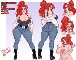 2d borderreloaded busty character_sheet female female_focus female_only front_view full_body hourglass_figure oc rear_view tagme wide_hips