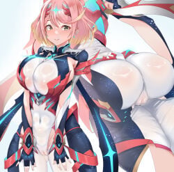 1girls alternate_costume alternate_hair_color alternate_version_available ass ass_visible_through_thighs blush breasts busty busty_female colored core_crystal core_crystal_(xenoblade) curvy curvy_figure earrings female female_only fingerless_gloves gloves hands_on_ass hips jewlery kajichan large_ass large_breasts looking_at_viewer monolith_soft multiple_views navel navel_visible_through_clothes nintendo nipples nipples_visible_through_clothing official_alternate_costume pink_hair pussy pussy_visible_through_clothes pyra see-through see-through_clothing sideboob tagme thick_thighs thighs tiara tight_clothing wide_hips xenoblade_(series) xenoblade_chronicles_2 yellow_eyes