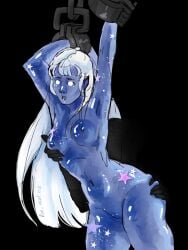 1boy 1girls armpit bangs bdsm bellybutton black_collar breasts caress chain color dark_room dark_room_bdsm erotic eyes gentle gentle_sex glitter glowing_eyes hips jelly long_hair night nipples omegaverse people pose purple_body purple_collar purple_skin pussy sex sex_from_behind shadow shine sketch skin_blue skin_shine small_breasts space squeeze squeezed_breasts star submissive submissive_female white_hair
