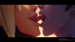 2girls ai_generated animated blizzard_entertainment blonde_hair edited girls_only google_gemini grok grok_imagine kissing mercy mikey-rg97 music on_bed overwatch passionate_kiss purple_hair purple_skin sex sound tagme tongue_kiss video widowmaker yuri