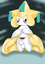 1boy 2015 balls blush erection hi_res humanoid jirachi legendary_pokemon male male_only nekonade nintendo open_mouth penis pokemon pokemon_(species) shy simple_background solo uncut video_games