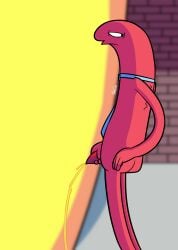 1boy 2026 4_fingers alan_(smiling_friends) allan_(smiling_friends) allan_red ass background_blur blurry_background cartoony cel_shading critter_(smiling_friends) detailed_background functionally_nude hand_on_hip hand_on_penis itamigao looking_back male_only non-human outdoors pee peeing penis piss pissing pissing_on_floor red_body red_skin self_upload signature slanted_eyes slim slim_arms slim_legs slim_male smiling_friends solo solo_focus solo_male standing tentacle_penis tie tie_only toony urination urine urine_stream