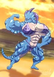 abs biceps bikini breasts female jack_hoo_(artist) muscles muscular muscular_arms muscular_female muscular_legs muscular_thighs pecs