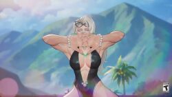 big_ass big_breasts black_cat_(marvel) black_cat_(marvel_rivals) cleavage felicia_hardy female female_only marvel marvel_rivals swimsuit tagme thick_thighs video voluptuous voluptuous_female