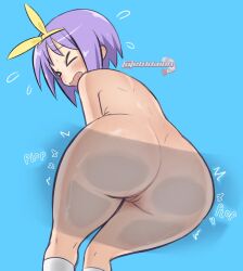 1girls ass blush eb1daioh female female_only lucky_star mad_mex naked nude sitting tsukasa_hiiragi