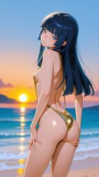 1girls 2d ai_generated areolae armpit bare_arms bare_legs bare_shoulders belly bikini bikini_bottom bikini_top black_hair blunt_bangs boruto chest curvy curvy_figure cute cute_face dark_hair detailed eyelashes eyeshadow female female_only fit fit_female focus hair high_quality himawari hime_cut legs light-skinned_female light_skin lips lipstick long_hair makeup mascara naruto naruto_(series) nero100 outdoors outside pale-skinned_female pale_skin perky_breasts posing purple_hair seductive seductive_look skinny skinny_female small_breasts straight_hair swimsuit swimwear tagme teen teen_girl teenage teenage_female teenage_girl thighs thin_waist uzumaki_himawari