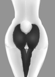 anthro ass badfidhell bear black_fur female fiddles_(artist) freedom_planet fur mammal neera_li panda pussy rear_view solo video_games white_fur