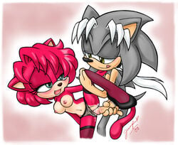 breasts chibi-jen-hen clothed clothing fan_character feline female hedgehog jade_the_cat legwear lingerie male mammal nipples penetration penis pussy sonic_(series) stockings straight topless vaginal_penetration