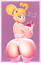 1girls 3d :o alternate_version_available ass_focus big_ass big_breasts black_eyes blonde_hair brawl_stars bubble_butt child_bearing_hips chocolate_box cleavage curly_hair curvaceous curvy curvy_figure dat_ass from_behind hair_bun hair_flaps hair_pin lace lace-trimmed_bra lace_trim lace_trimmed_thighhighs lingerie malteadota open_mouth pink_background piper_(brawl_stars) rear_view sideboob sidelocks simple_background solo solo_female standing_sex stockings supercell tagme thick_thighs valentine's_day voluptuous watermark wedgie white_lingerie wide_hips