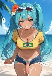 agren_soufer ai_generated beach brazilian_miku futanari hatsune_miku tagme vocaloid