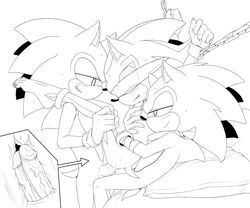 7624cq anal anthro balls blindfold bondage bound chains cuffs double_anal furry gay_domination hedgehog legs_up male maledom malesub mammal monochrome multiple_boys penis rape shadow_the_hedgehog sonadow sonic_(series) sonic_boom sonic_the_hedgehog sweat wrist_cuffs x-ray