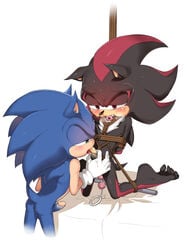 7624cq anal anal_beads anthro arms_behind_back ball_gag balls blue_fur bondage bound fellatio furry gag gay gay_domination hedgehog male maledom malesub mammal multiple_boys oral penis reverse_forced_oral rope shadow_the_hedgehog sonadow sonic_(series) sonic_the_hedgehog spreader_bar tears