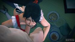 3d animated dead_or_alive erection fellatio female high_heels kunoichi looking_at_viewer male momiji_(ninja_gaiden) ninja_gaiden no_sound oral penis pov source_filmmaker straight tecmo video wanksy