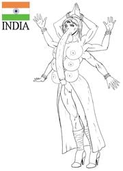 1futa 3_eyes balls body_horror bongo breasts cleft_of_venus corruption cum ejaculation flaccid_penis full-package_futanari full_body futanari herm hermaphrodite high_heels hindu_mythology huge_balls huge_breasts huge_cock huge_penis huge_testicles indian_female indian_flag intersex large_breasts monophallia multi_arm multi_breast multi_eye multi_genitalia multi_limb nipples offensive penis penis_mouth pussy religion solo standing testicles uncensored unusual_anatomy useless_clothing what