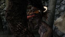 3d abs anatomically_correct argonian black_claws black_scales breasts brother brother_and_sister claws cum cum_on_breasts deepthroat feathers fellatio hand_on_head horn incest kneeling open_mouth oral orange_feathers penis ralia_far_seer_(character) rallus_far_seer_(character) roguelizard scales scalie sex sibling sister size_difference small_dom_big_sub source_filmmaker teeth the_elder_scrolls video_games white_horn