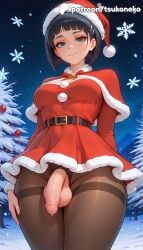 kirigaya suguha from christmas by tsukoneko
