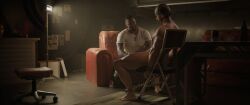 3d 3d_model 3d_render backwards_baseball_cap baseball_cap baton cd_projekt_red cgi cyberpunk cyberpunk_2077 dominant_male dominated_male domination extendable_baton gag gagged gagged_male gay gay_male idris_elba interrogation interrogation_room male male/male male_only muscles nudity solomon_reed souperman tazer tied tied_hands tied_up torture torturing v_(cyberpunk_2077)