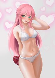 background_gray heart_chocolate hearts_in_hair monocle_only one_person