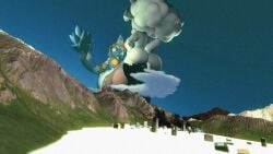 2futas 3d anthro city colstrayth cum cum_flood dickgirl futa_only futanari giantess lanolin_the_sheep lemur macro mobian mobian_(species) mobian_lemur mobian_sheep sega sheep skyeborn sonic_(series) sonic_the_hedgehog_(series) tangle_the_lemur