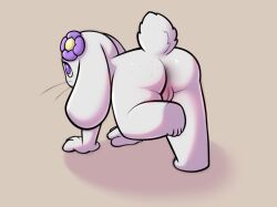 2023 4_toes adult_(lore) all_fours anal anal_invitation anal_suggest anthro anus ass barely_visible_anus bent_leg digital_drawing_(artwork) digital_media_(artwork) feet female female_anthro floppy_ears flower_on_head freckled_butt freckled_face freckles full-length_portrait fur genitals glistening glistening_butt lagomorph lantha leporid looking_forward lop_ears mammal milachu92 monotone_body monotone_fur nude nude_anthro nude_female portrait purple_eyes rabbit raised_leg raised_tail rear_view scut_tail shaded shadow short_tail shortstack simple_background soft_shading solo tail toes vulva whiskers white_body white_fur